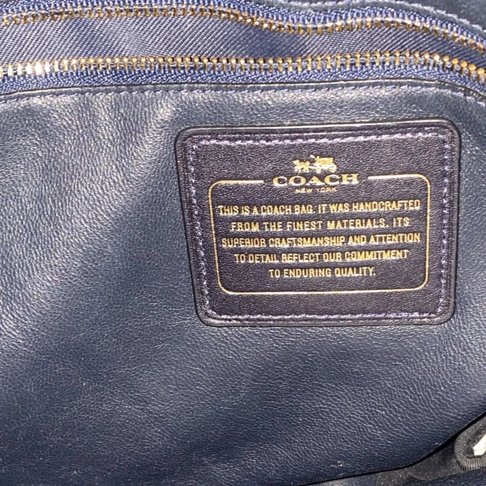 Coach Nomad Glovetanned Navy Leather Hobo Bag